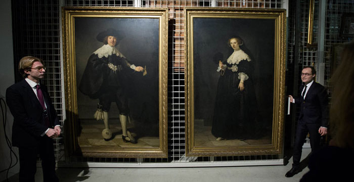 Pendant Portraits of Maerten Soolmans and Oopjen Coppit by Rembrandt
