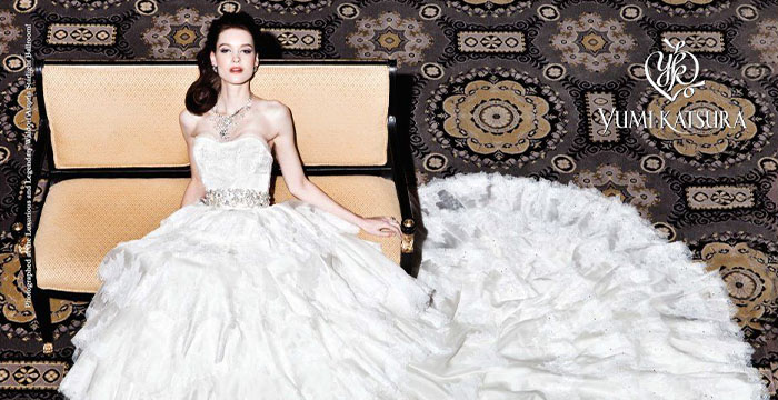 Yumi Katsura White Gold Diamond Dress