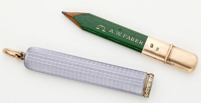 Fabergé Silver and Enamel Pencil